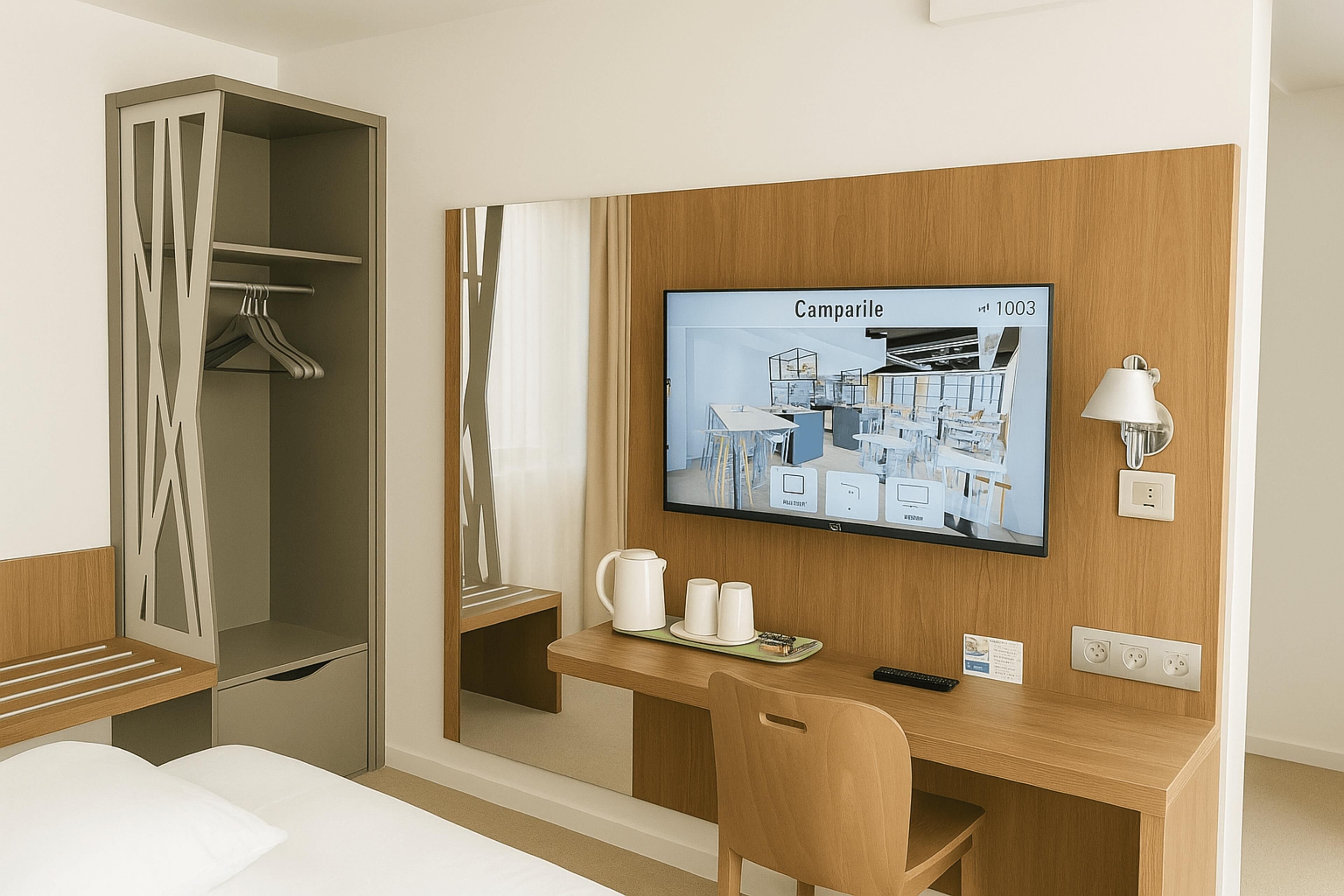 Individually furnished, desk, blackout curtains, soundproofing