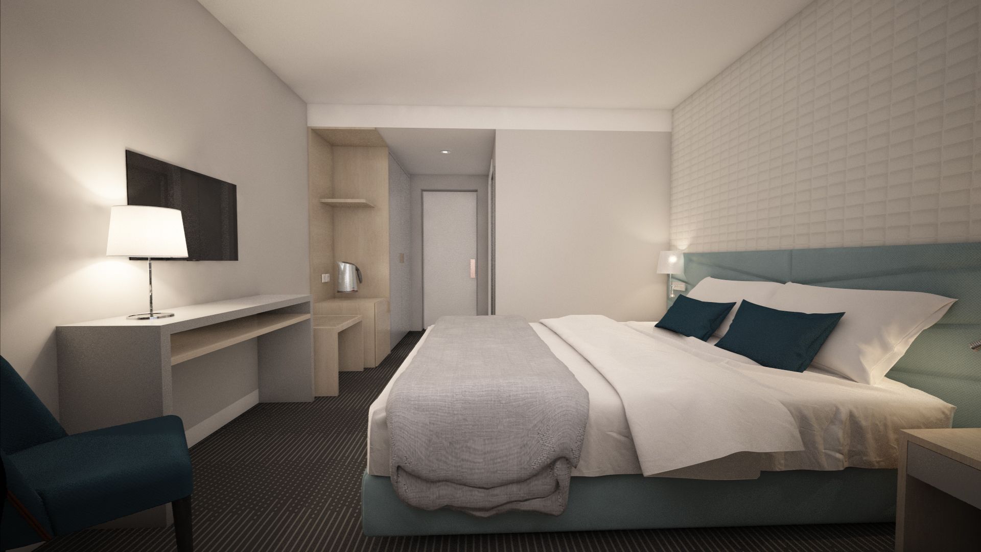 in-room safe, laptop workspace, soundproofing, iron/ironing board