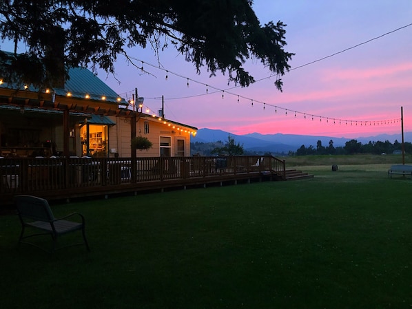 Outdoor banquet area