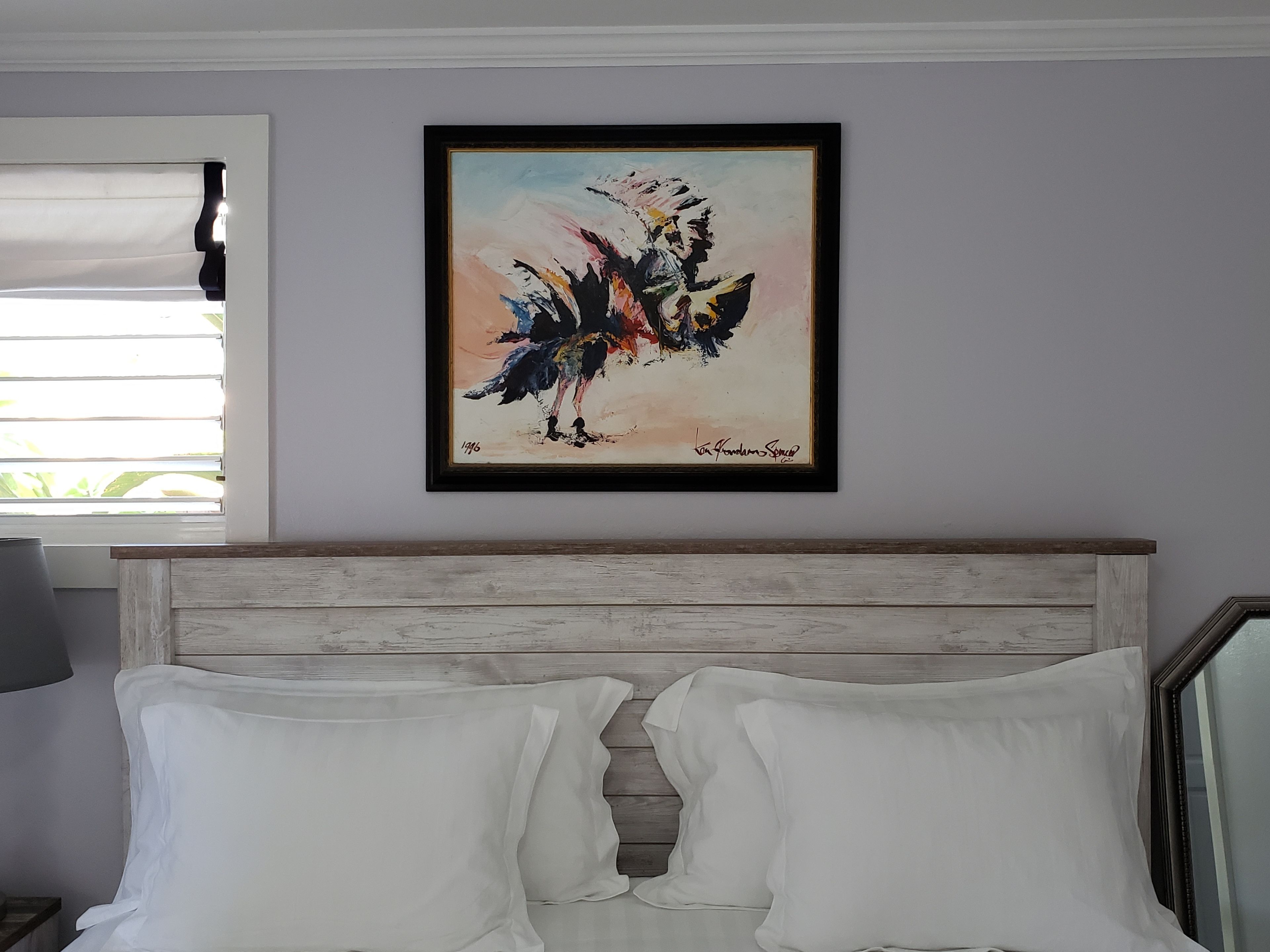 1 bedroom, premium bedding, blackout curtains, iron/ironing board