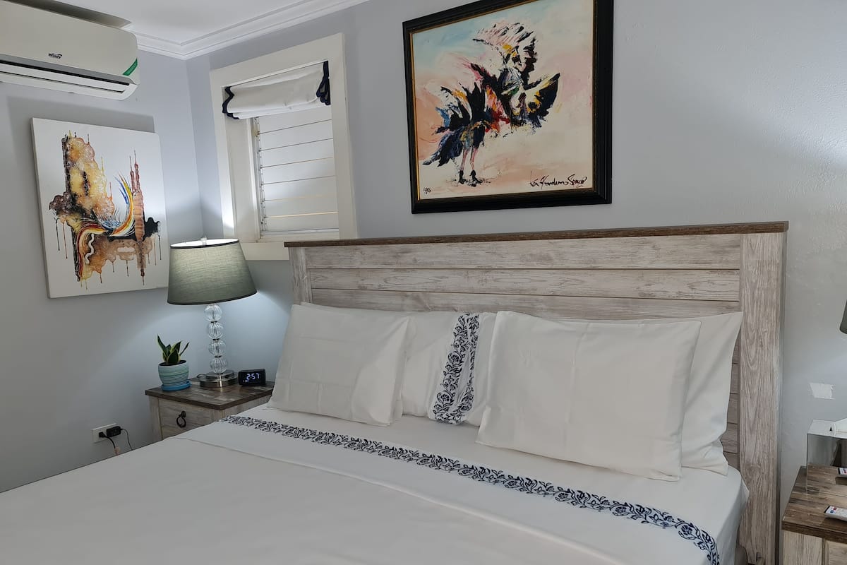 Appartamento Premium, 1 letto king, non fumatori, vista giardino | 1 camera, biancheria da letto di alta qualità, tende oscuranti