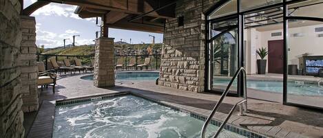 Indoor pool, outdoor pool