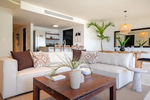 TV, DVD player - Great Beach and Ocean Views from this 2 Bedroom home at The Elements by BRIC (Playa del Carmen)