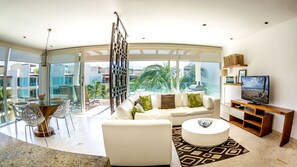 TV, DVD player - Amazing Oceanview Penthouse at The Elements by BRIC (Playa del Carmen)