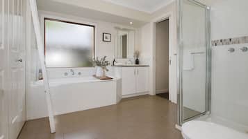 Bathtub, hair dryer
