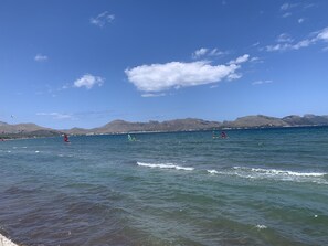 Beach nearby, sun-loungers