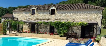 Family holiday home in rural France with large pool and far reaching views