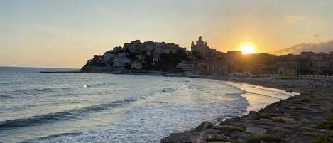 Beach nearby, sun-loungers