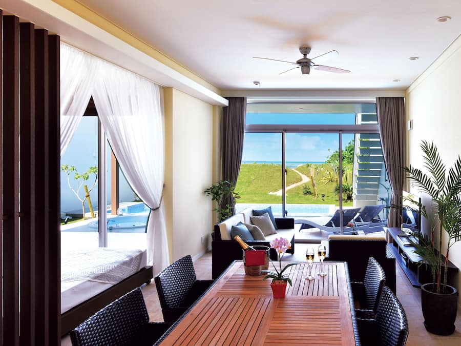 Flat-screen TV, DVD player