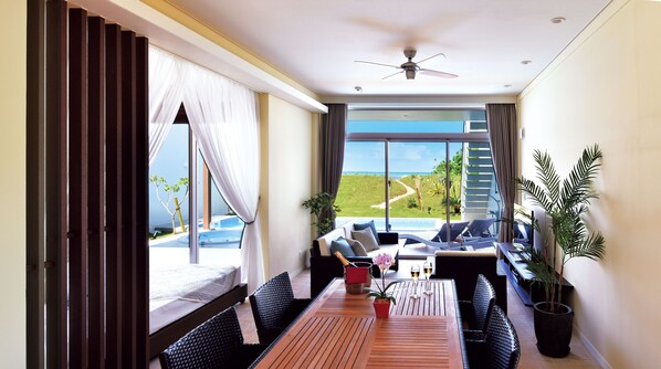 Flat-screen TV, DVD player