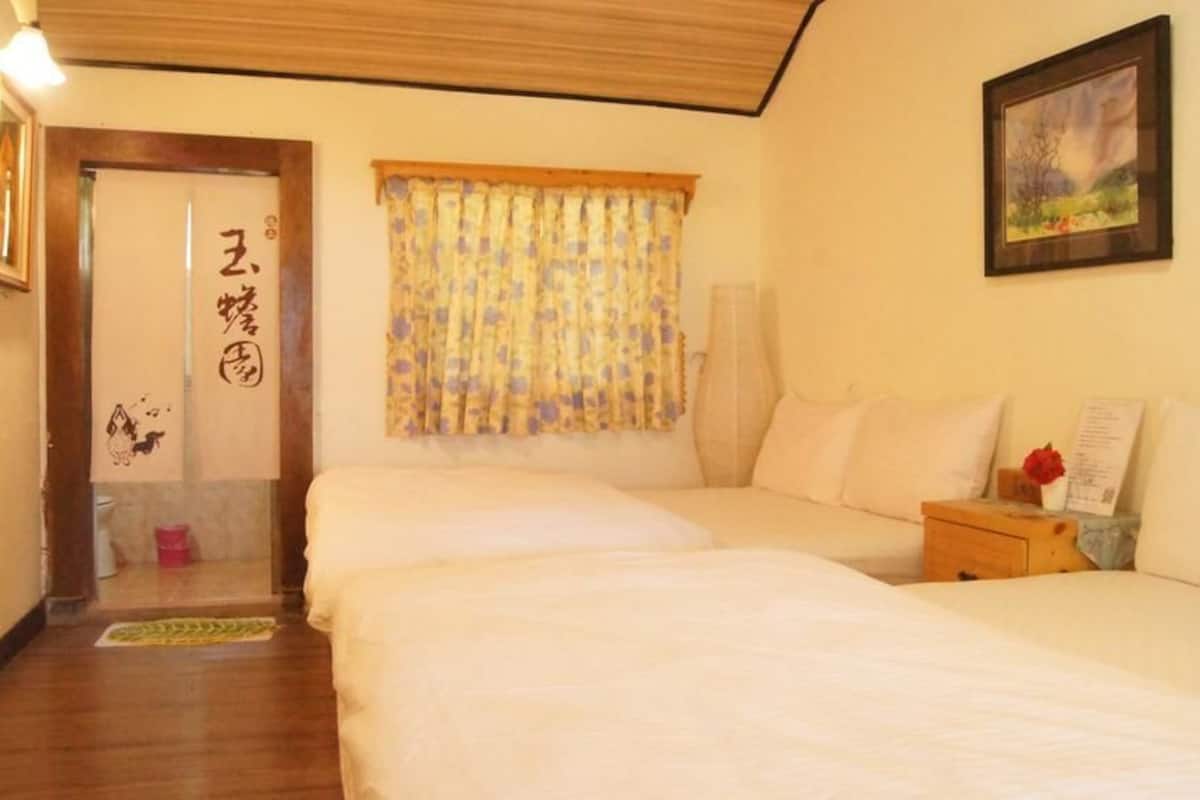 Standard Quadruple Room (Summer) | Desk, blackout drapes, WiFi (free), bed sheets