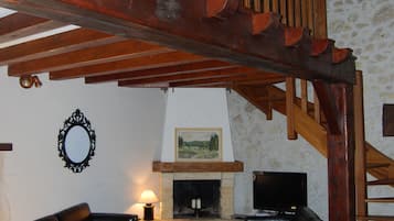 TV, fireplace, DVD player, ping pong