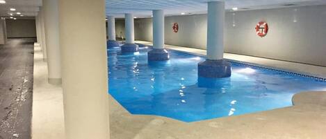 Indoor pool, a heated pool