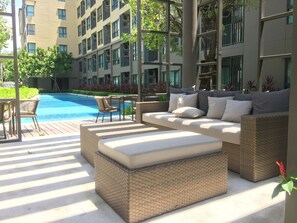 Terrace/patio - Condo Rain Chaam-Huahin by Joy (Cha-am)