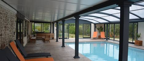 Indoor pool, a heated pool