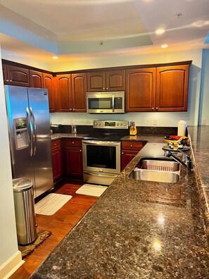 Fridge, microwave, oven, stovetop - Ocean Front/ Luxury Rental (Daytona Beach)