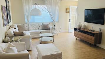 TV, DVD player, books