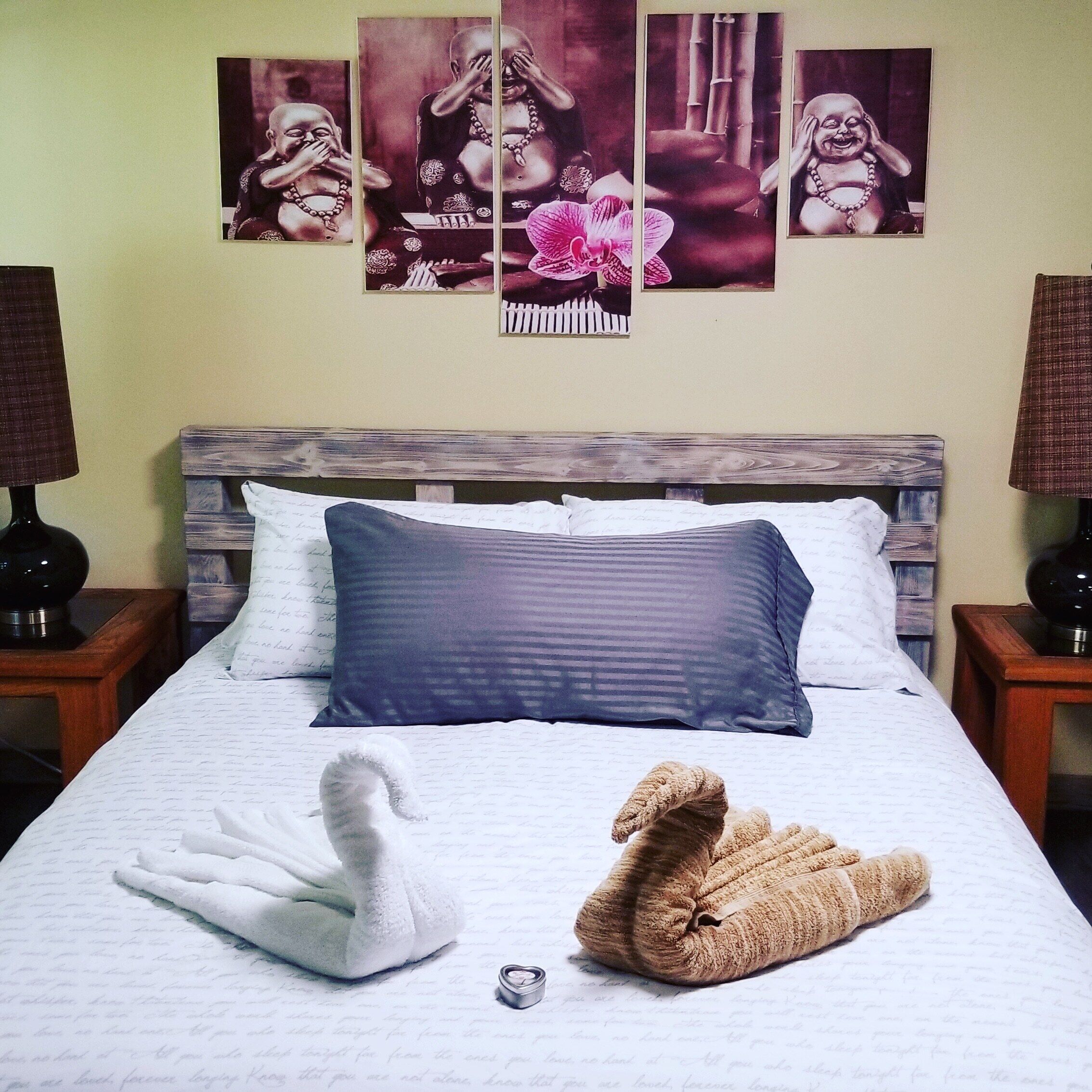 1 slaapkamer, een bureau, gratis wifi, beddengoed