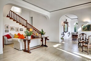 Villa, Multiple Bedrooms | Living area | Flat-screen TV - La Casa Bianca - Pool and Garden (Massa Lubrense)