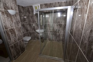 Villa | Bathroom | Shower, hair dryer, slippers, towels - Villa Kristal (Kas)