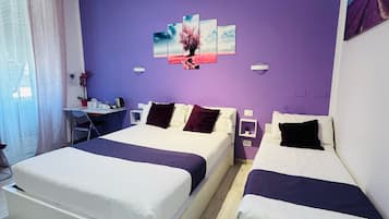 Triple Room, Balcony | Minibar, desk, blackout drapes, soundproofing