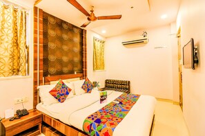 Premium bedding, pillow-top beds, desk, free WiFi