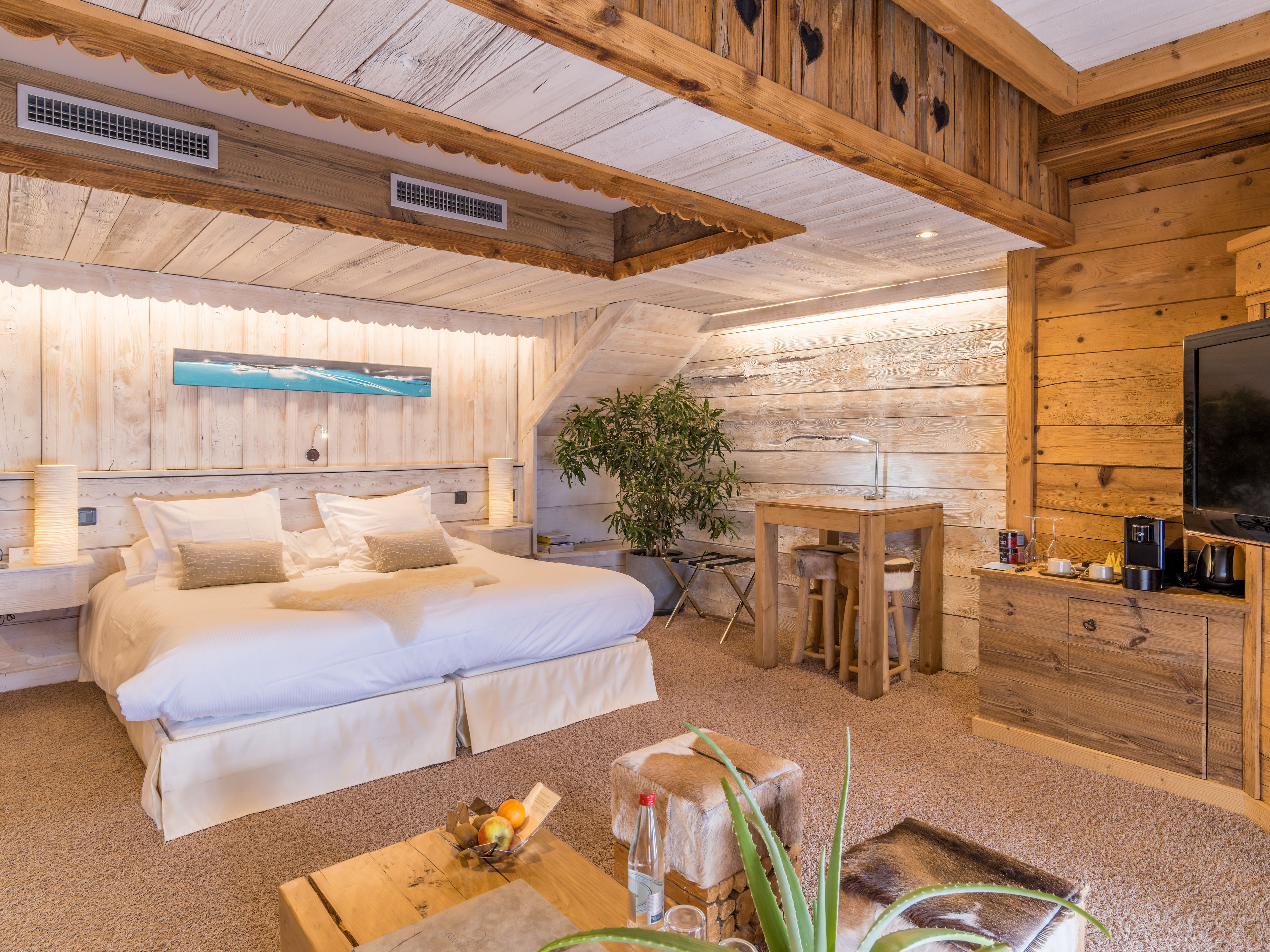 Junior Suite Châlet | Literie de qualité supérieure, surmatelas