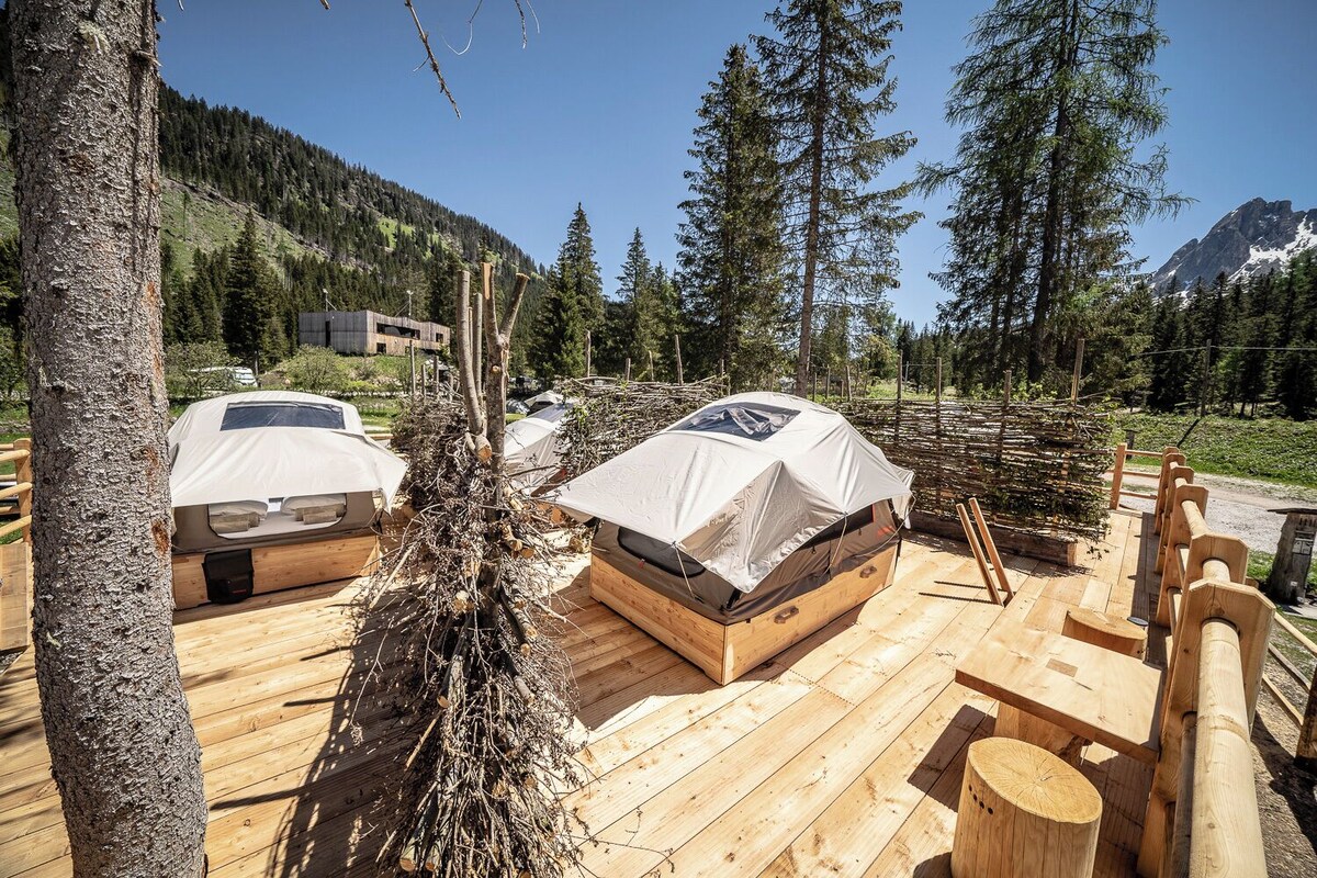 Basic Tent, 1 Katil Kelamin (Double) | 2 bilik tidur, Wi-fi percuma, cadar katil 