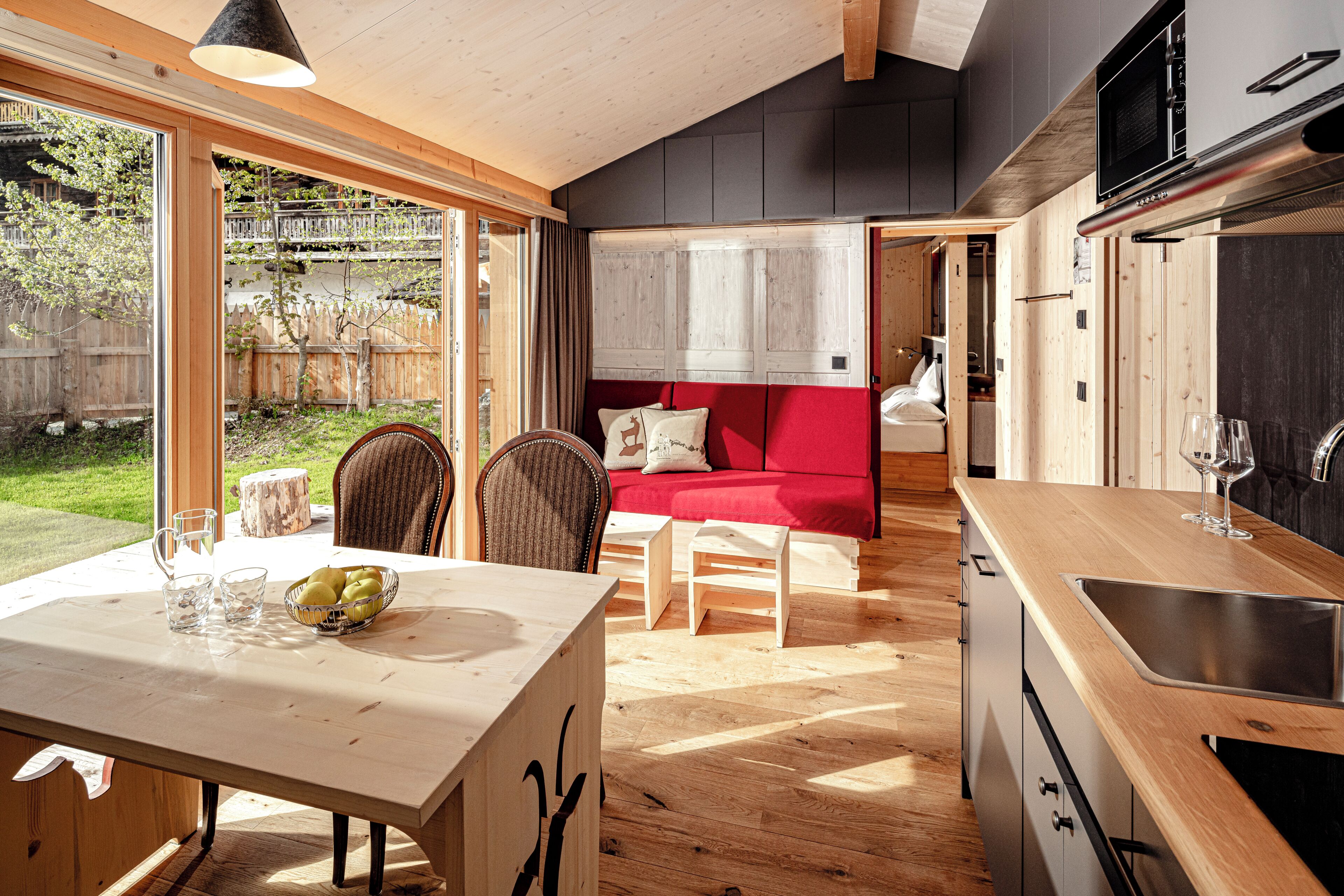 Casa rodante de lujo, 1 habitación | Área de sala de estar