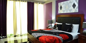 Blackout drapes, iron/ironing board, free WiFi, bed sheets - Royal Haveala Apartments (Accra)