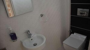 Villa, 2 Bedrooms | Bathroom | Separate tub and shower, jetted tub, hair dryer, slippers - Villa Tugra (Kas)