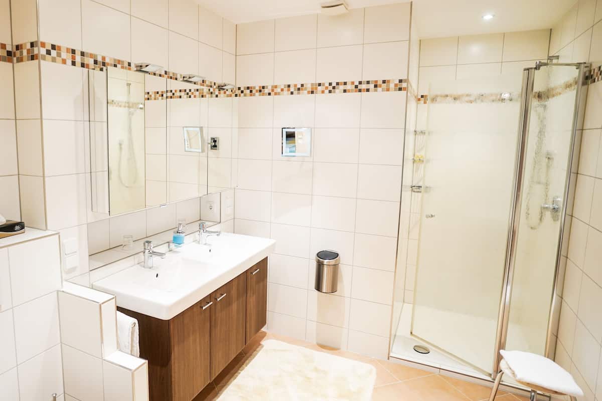 double or twin room | bathroom | shower, towels