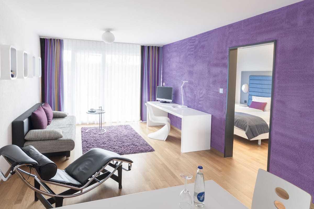 apartment, garden view | 1 bedroom, desk, soundproofing, free cots/infant beds