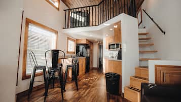 Teton Loft Cabin | Living area | Smart TV, Hulu, streaming services