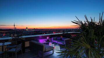 Rooftop bar, alfresco dining, open select days