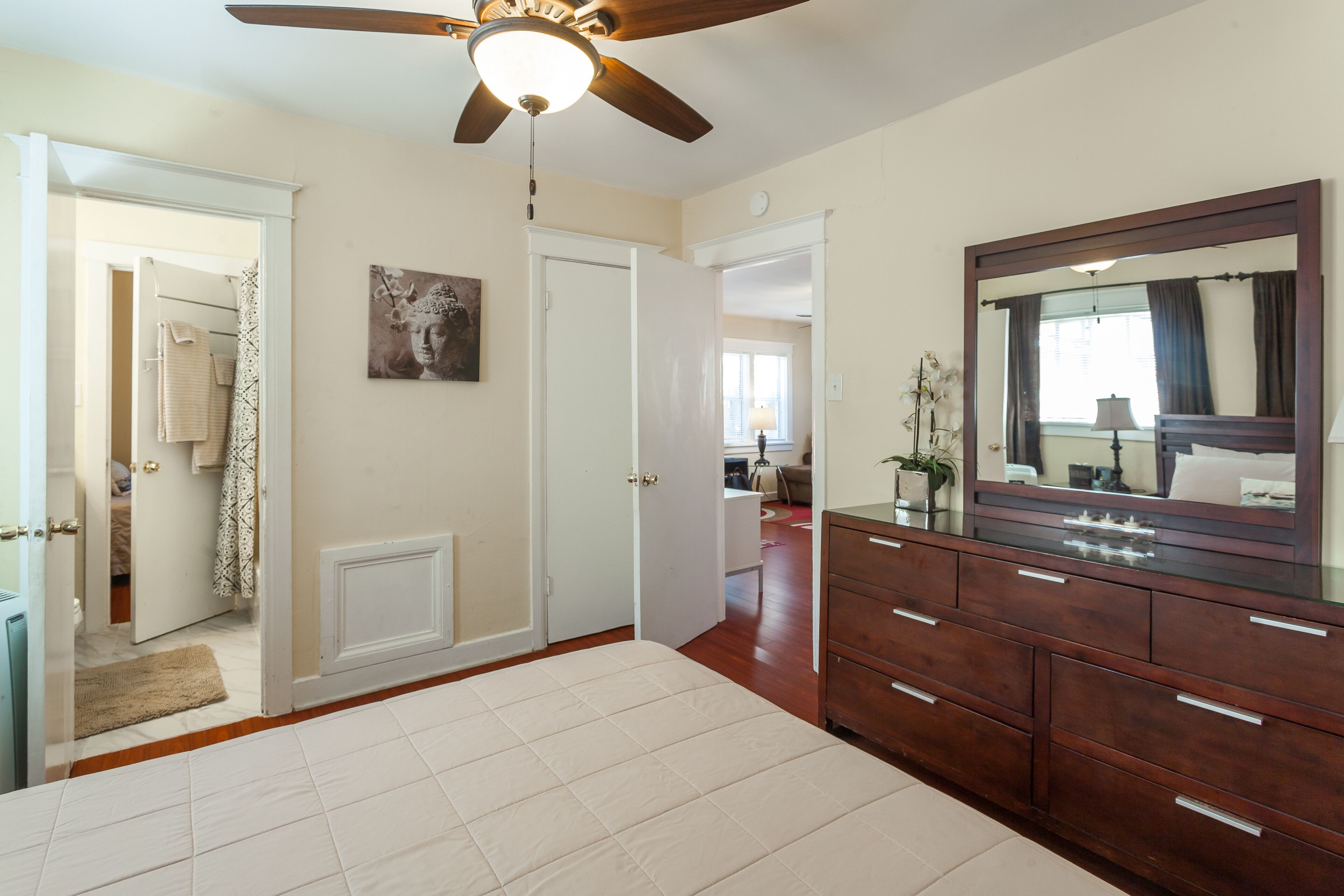 2 bedrooms, in-room safe, iron/ironing board, WiFi