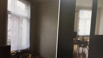 2 bedrooms, desk, iron/ironing board
