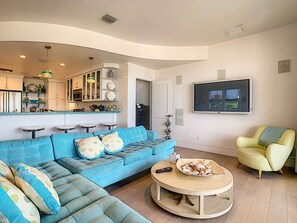 Smart TV, video games, DVD player, table tennis