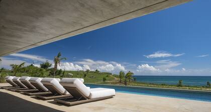 Stunning Eco-Luxury Villa on Caribbean Sea Featuring 94 Foot Pool, Sleeps 16