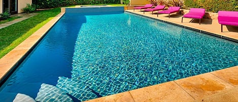 Outdoor pool, a heated pool