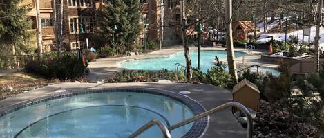 Outdoor pool, a heated pool