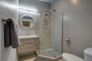 Combined shower/tub, hair dryer, towels, soap - LUXURY MODERN HOME -1ml TO THE STRIP (Las Vegas)