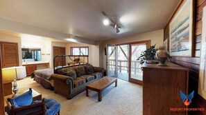 TV, fireplace, DVD player, stereo