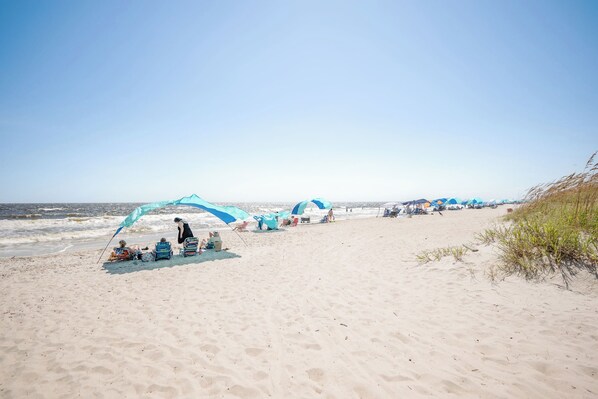 On the beach