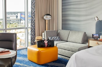 Individually decorated, individually furnished, desk, laptop workspace at The Daytona, Autograph Collection