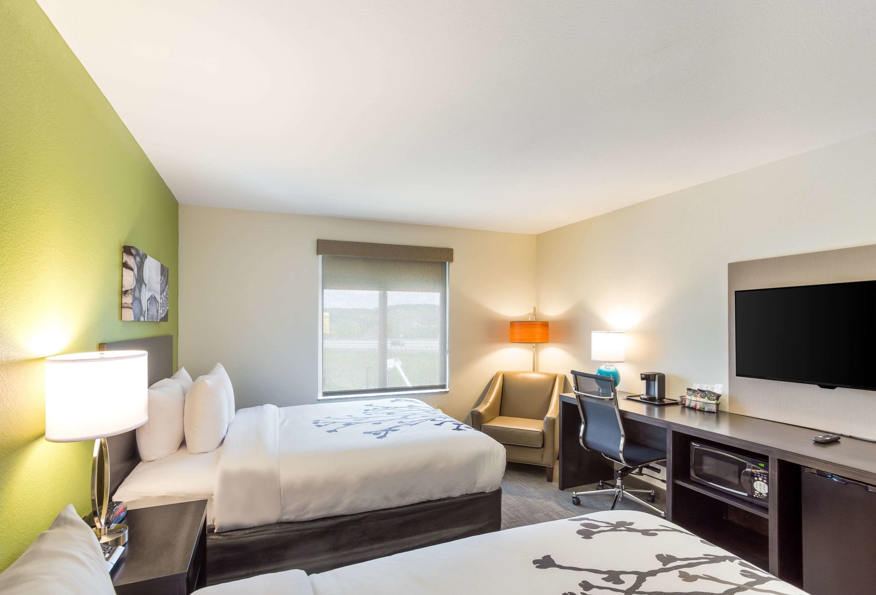 desk, laptop workspace, blackout curtains, soundproofing