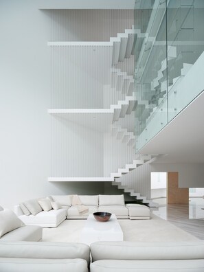 Televisión, libros, biblioteca de música, estéreo