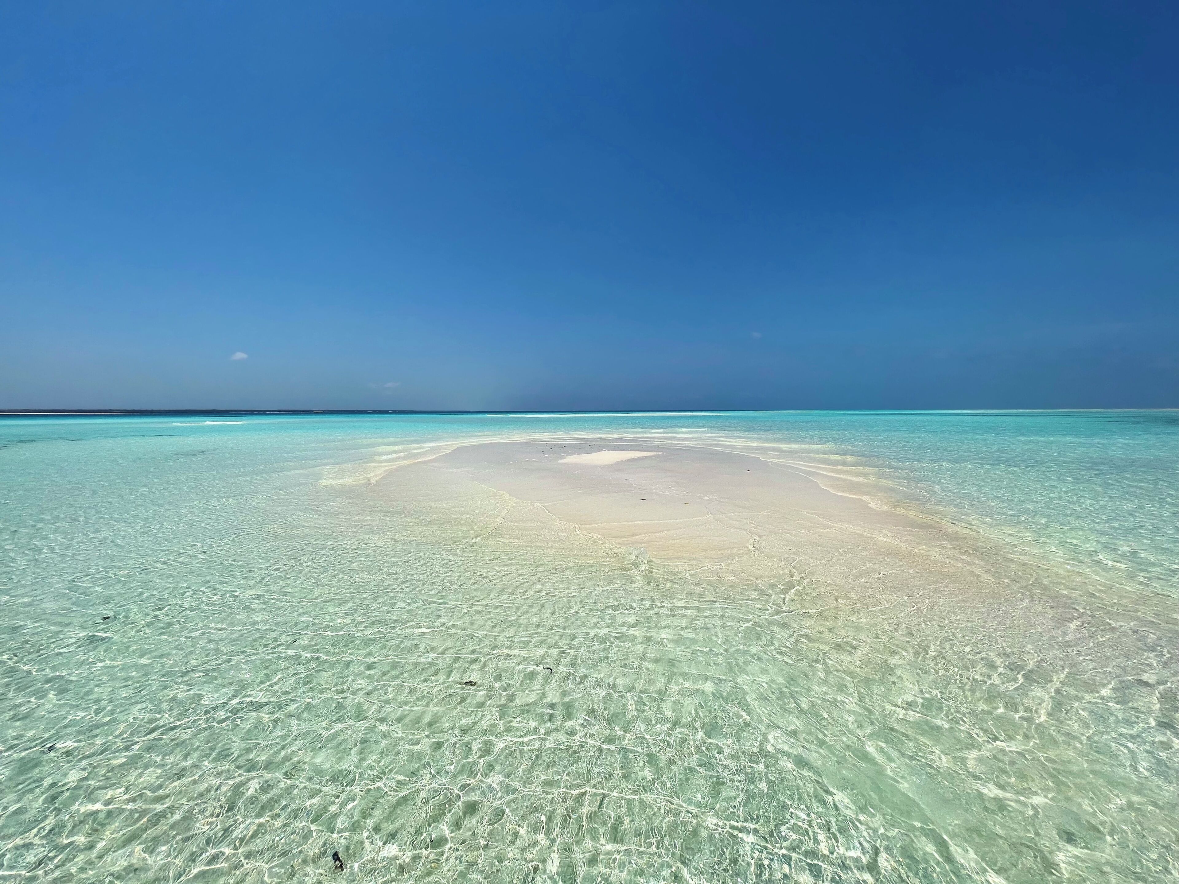 Privat strand, hvit sand, strandtelt (inkludert) og solsenger