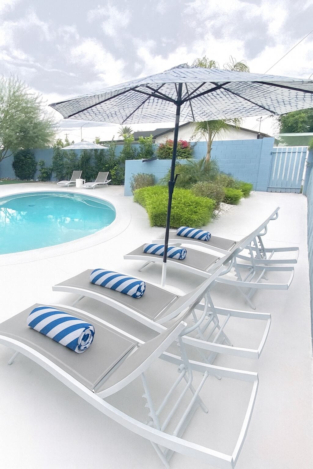 Lots of Sunning Space!  We have Six Chaise Loungers.