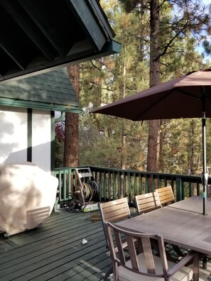 Outdoor dining - TWO BIG FAMILY AREAS means more for everyone! 7 parking spaces as well (Big Bear)
